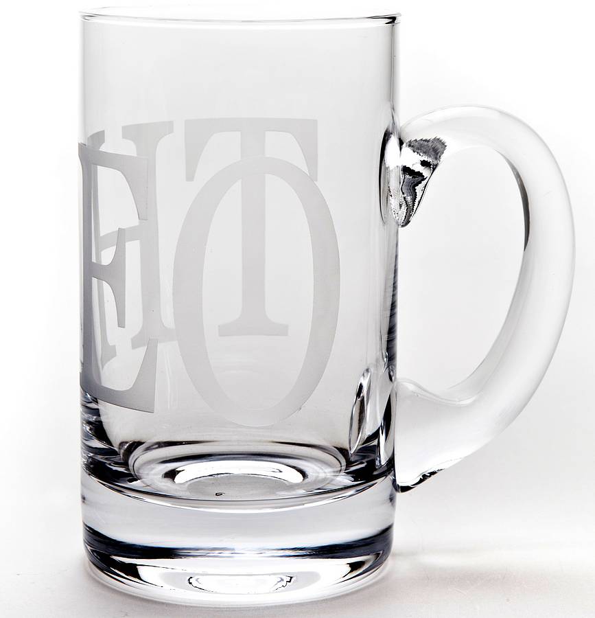 Personalised Engraved Glass Tankard For Dad By The Gift of Glass